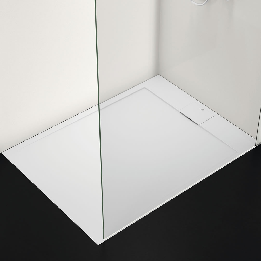 Lifestyle image of Ideal Standard i.life Ultra Flat S Pure White 1200 x 900mm Stone Resin Shower Tray